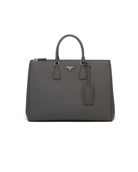 Prada Saffiano Cuero Prada Galleria Bag Marble Gray | 4309-TDEAO