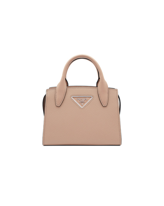 Prada Saffiano Cuero Prada Kristen Handbag Beige | 5986-CTUGA
