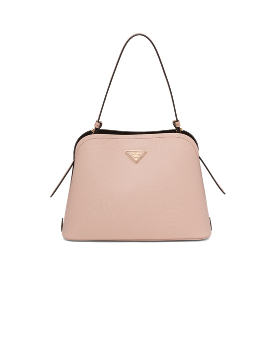 Prada Saffiano Cuero Prada Matinée Bag Rosas Negros | 1845-SUYLZ