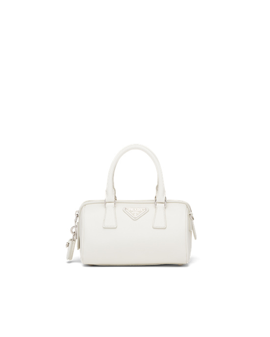 Prada Saffiano Cuero Top-handle Bag Blancos | 7095-UHTLF