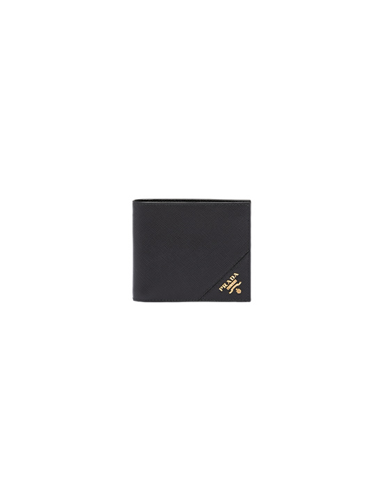 Prada Saffiano Cuero Wallet Negros | 1840-MAPHJ