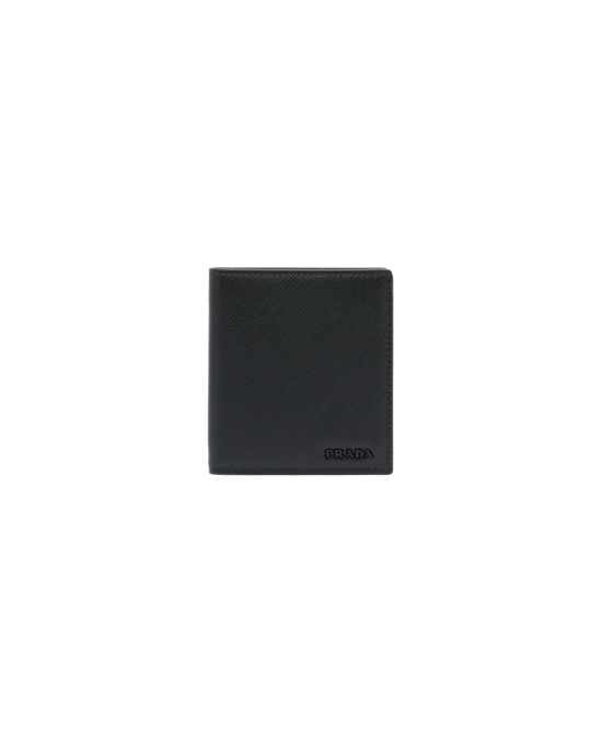 Prada Saffiano Cuero Wallet Negros | 2960-DWEGS