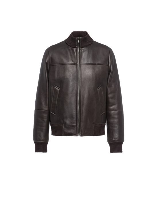 Prada Sheepskin Jacket Marrom Oscuro | 2317-BHNUM