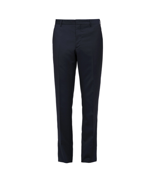 Prada Slim-fit Wool Trousers Azul Marino | 6130-RMXQE