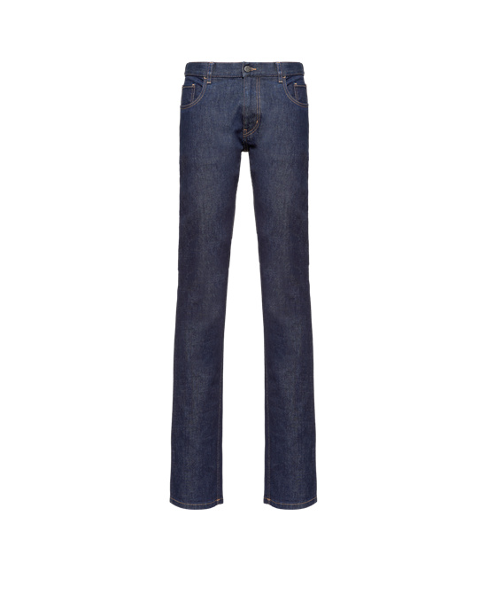 Prada Stretch Denim Jeans Azul Marino | 5216-USZYN