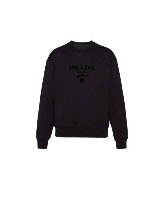 Prada Technical Algodon Sweatshirt Negros | 3950-MZHAS