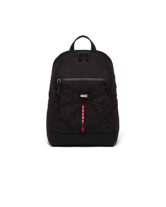 Prada Technical Fabric Backpack Negros | 3704-NQHUI