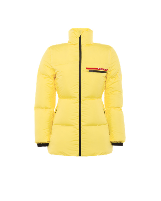 Prada Technical Nylon Puffer Jacket Amarillos | 9618-DLHZR