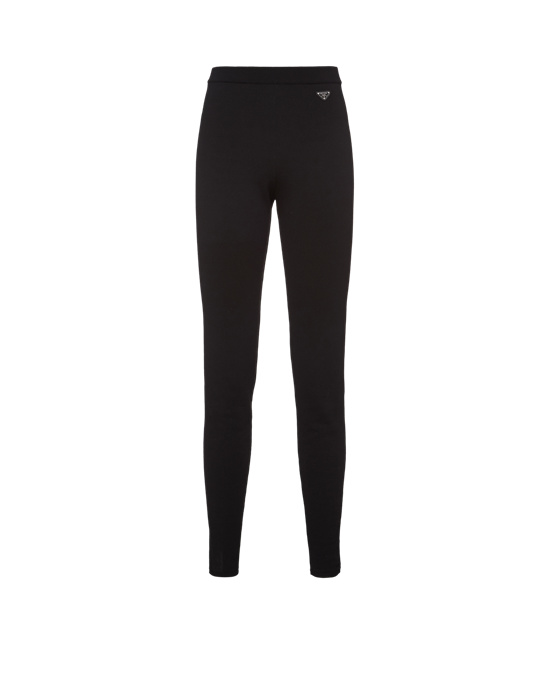 Prada Viscose And Wool Leggings Negros | 5341-DYKNE