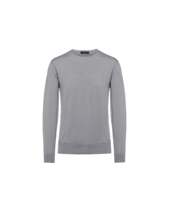 Prada Wool Sueter Aluminum | 8095-WPEND