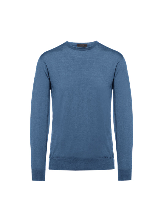 Prada Wool Sueter Azules | 7980-DXUOF