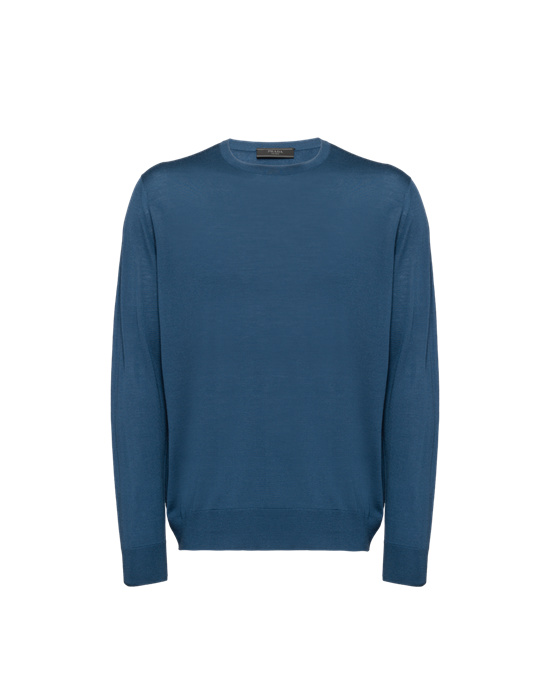 Prada Wool Sueter Azules | 8109-FYDUK