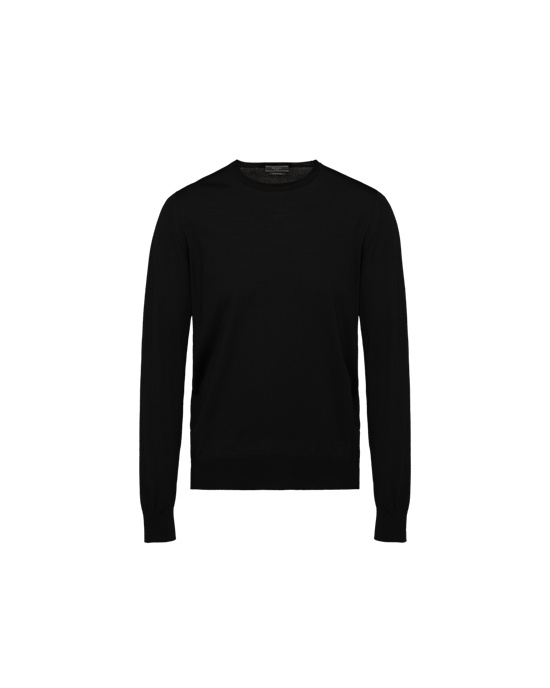 Prada Wool Sueter Negros | 7431-NFALU