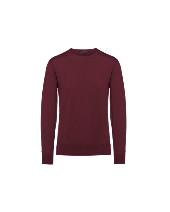 Prada Wool Sueter Vino | 4983-JUKVL
