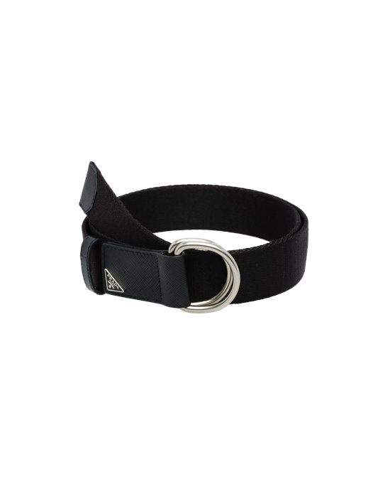 Prada Woven Nylon Belt Negros | 7359-JTFRE